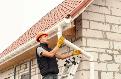 Pose et remplacement de gouttières à Baud